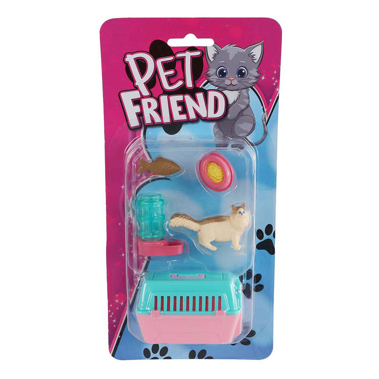 gatto nel cestino da viaggio con accessori