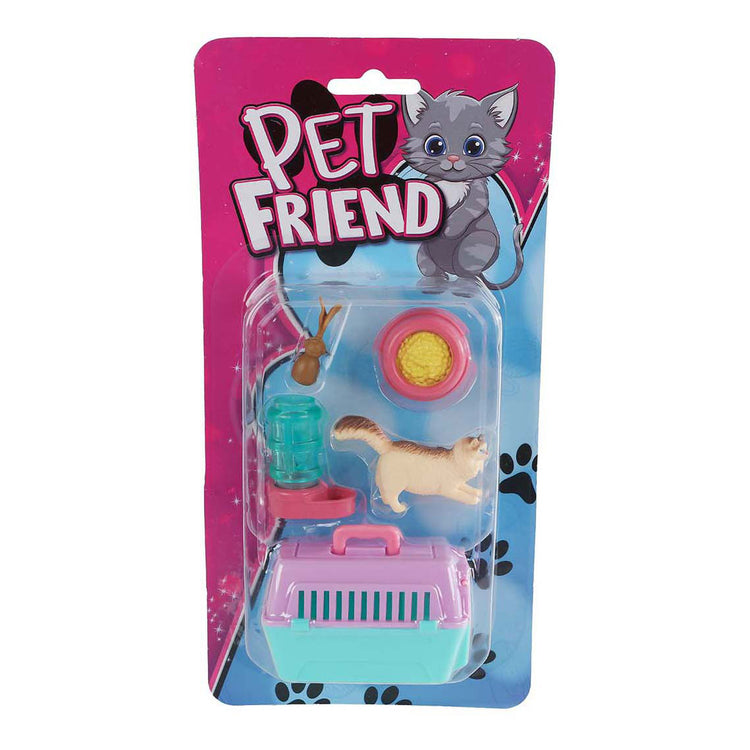 gatto nel cestino da viaggio con accessori