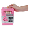 Van manen geldkluis met geheime code roze, 19,5cm