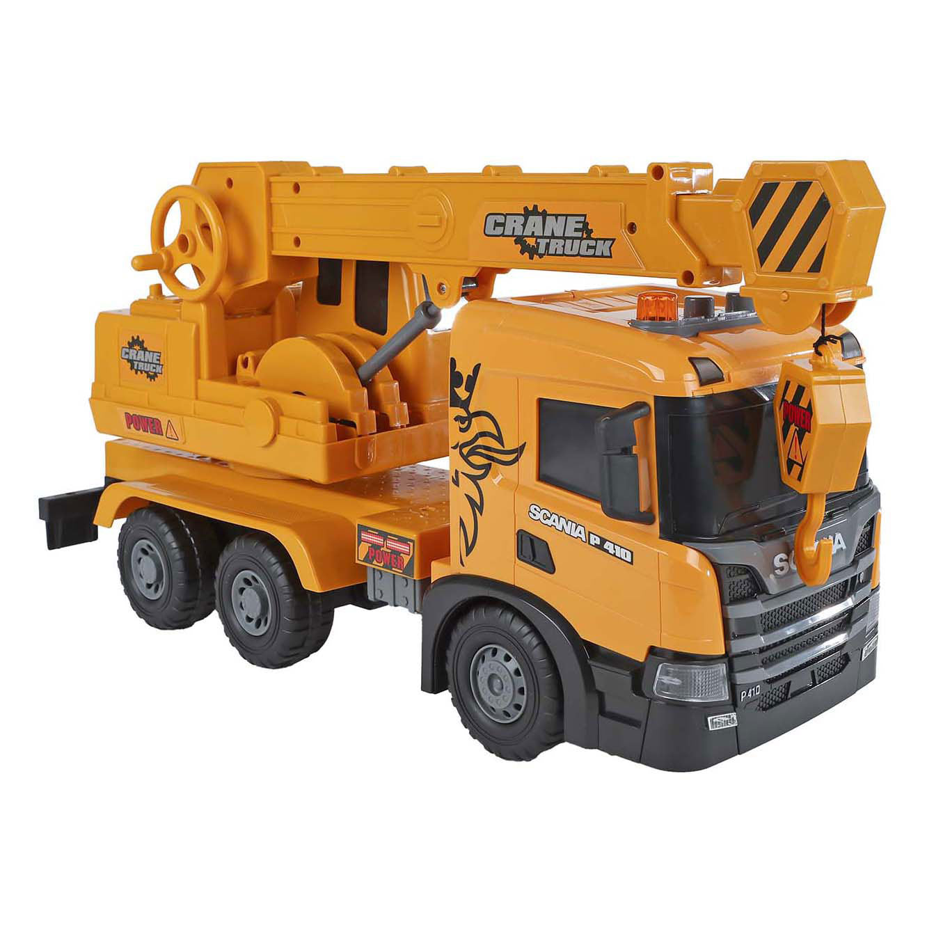 Camioneta grua scania 2 juegos friccion con luz y sonido