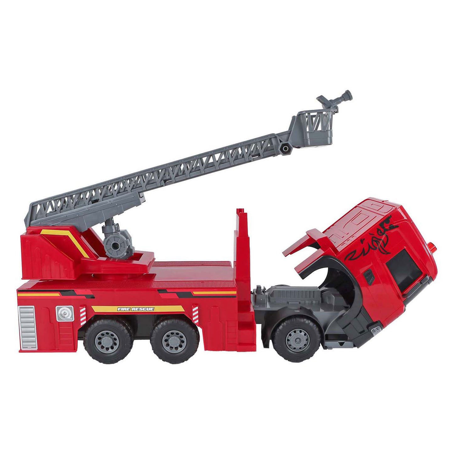 2 giochi Scania camion dei pompieri con attrito con luci e suoni