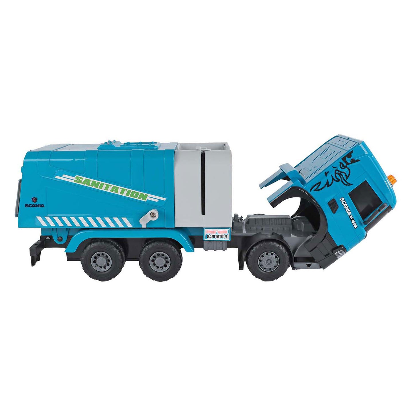 Fricción del camión de basura camión scania de 2 juegos con luz y sonido