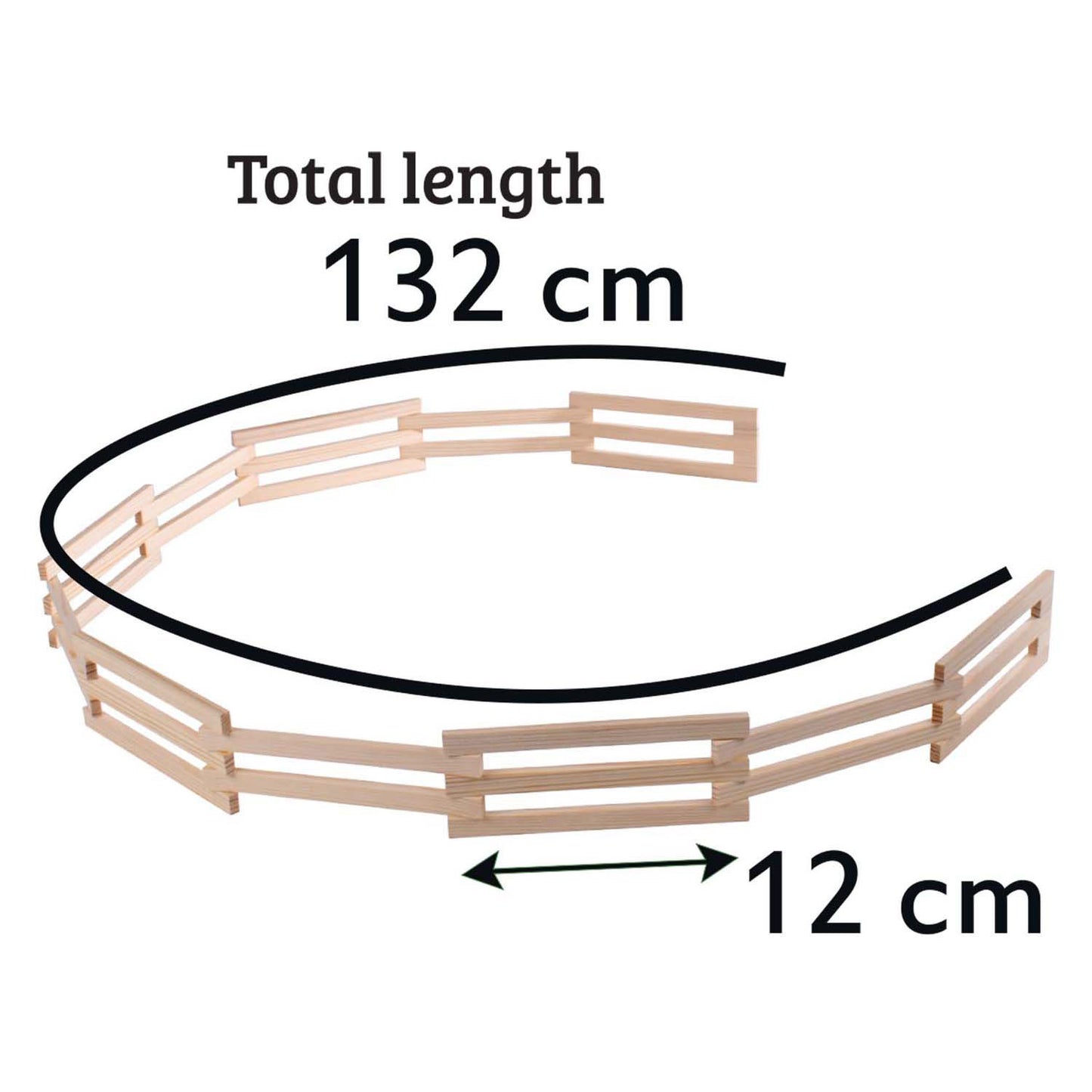 Kids Globe Wooden Fence 1:32, 132 cm