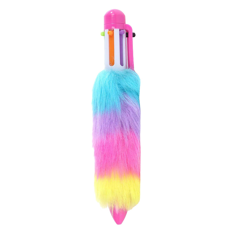 Glamor fluffy multi color ballpoint pen