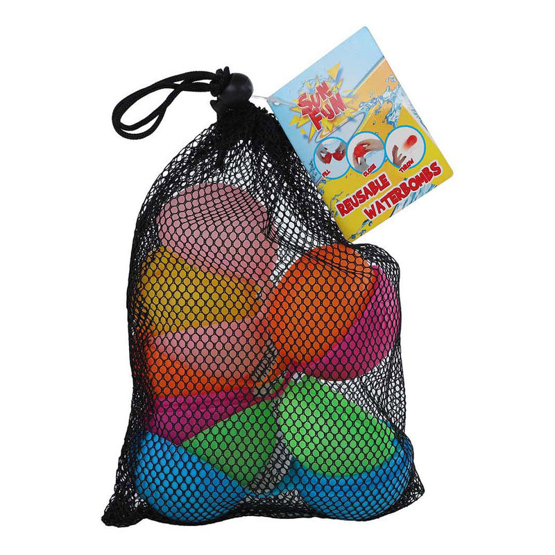 Sun divertenti palloncini d'acqua riutilizzabili 6 cm, 6st.