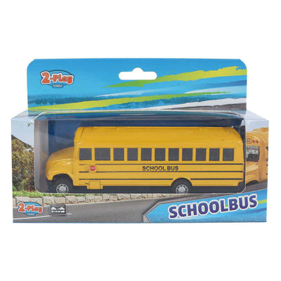 2-play American school bus pull back - 14cm