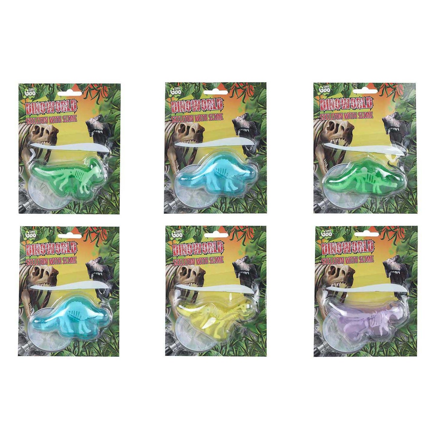 Scheletro di Dinoworld con melma di dinosauro