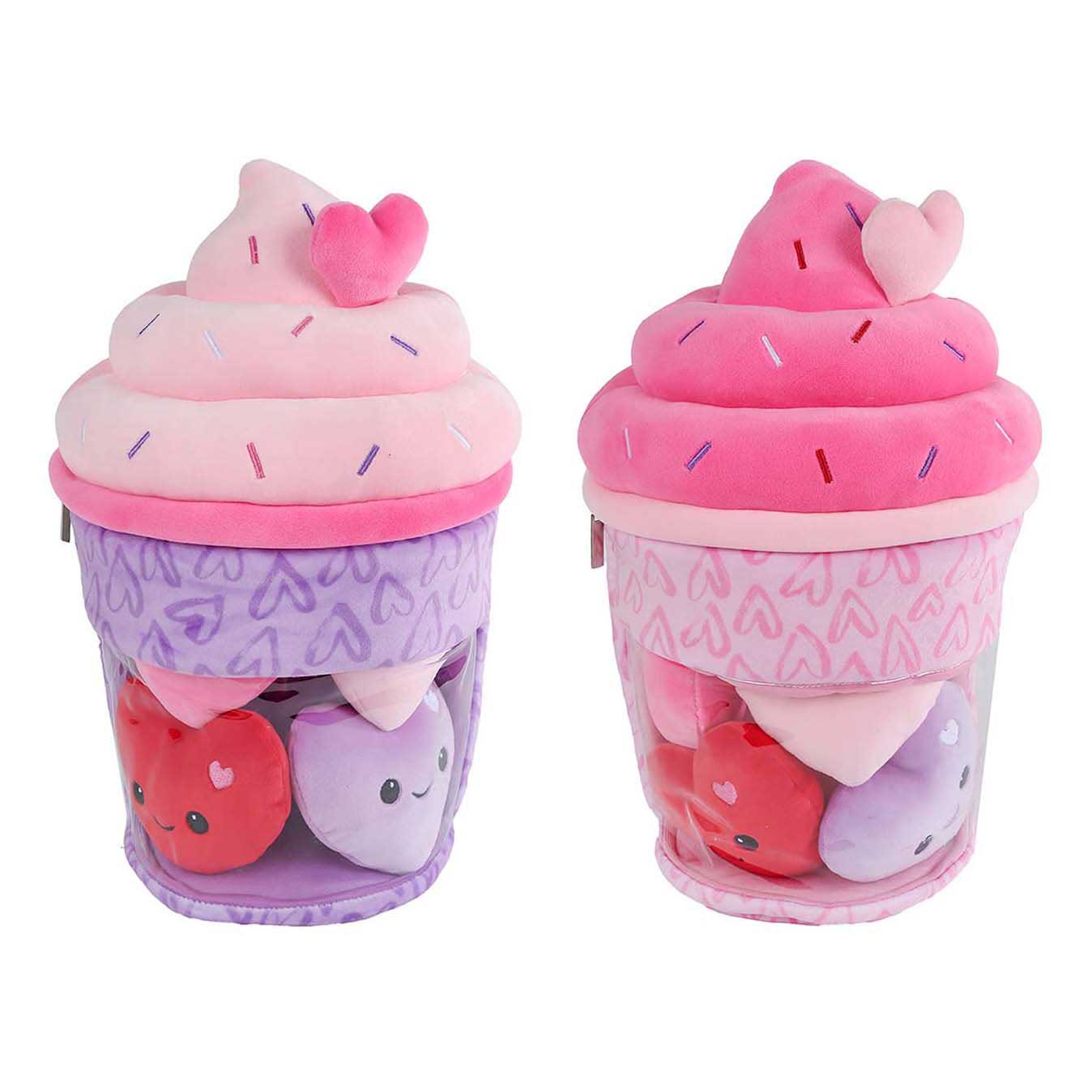 Menú esponjoso helado de peluche con 4 corazones - 36cm