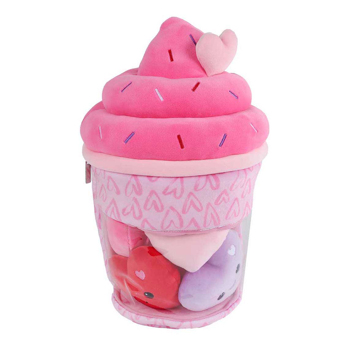 Menú esponjoso helado de peluche con 4 corazones - 36cm