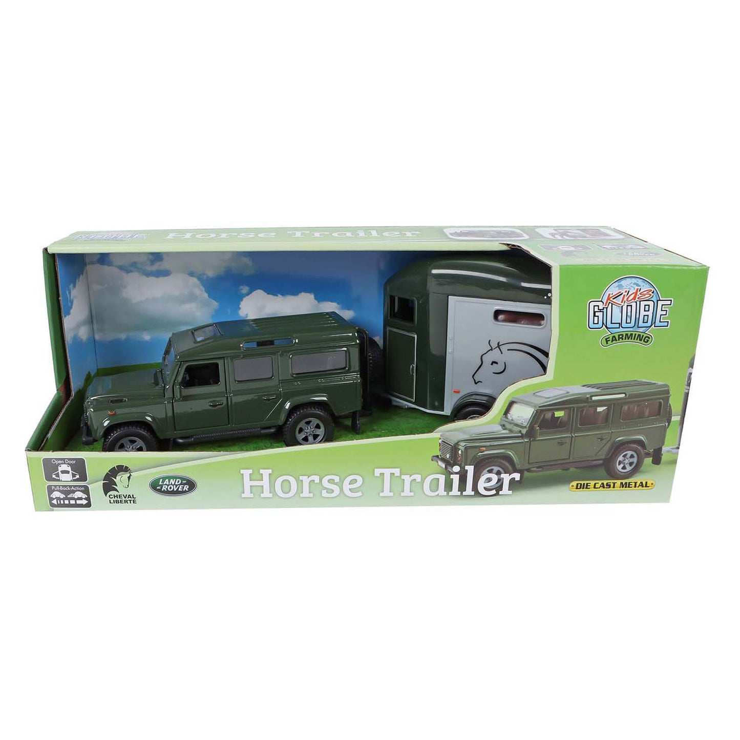 Globo terráqueo infantil land rover con remolque 26cm