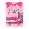 Quaderno glamour con gatti birichino A5 rosa - 80 pagine.