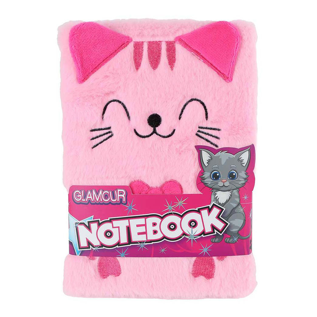 Quaderno glamour con gatti birichino A5 rosa - 80 pagine.