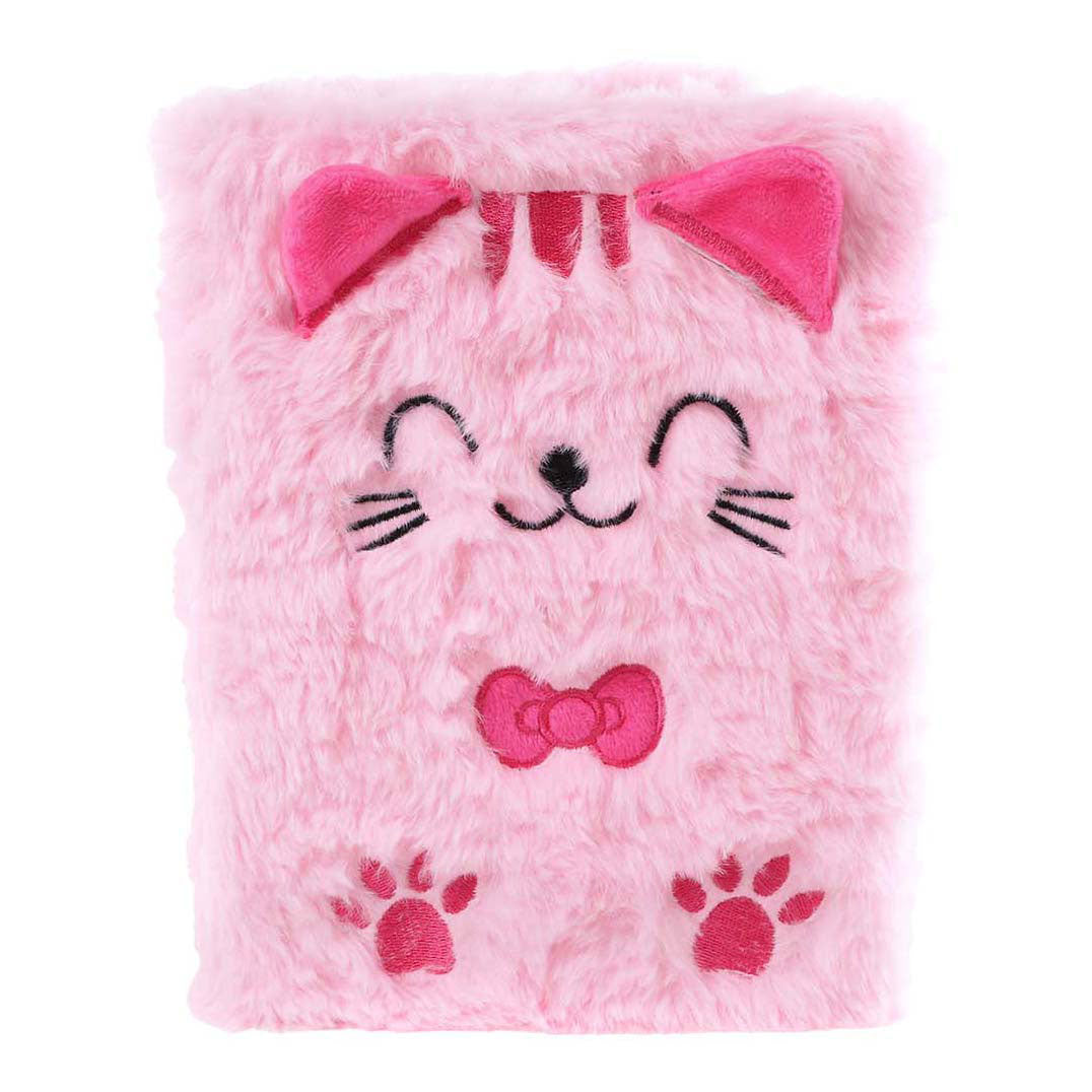 Quaderno glamour con gatti birichino A5 rosa - 80 pagine.