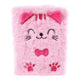 Cuaderno Glamour Fluffy Cat A5 rosa - 80 páginas.