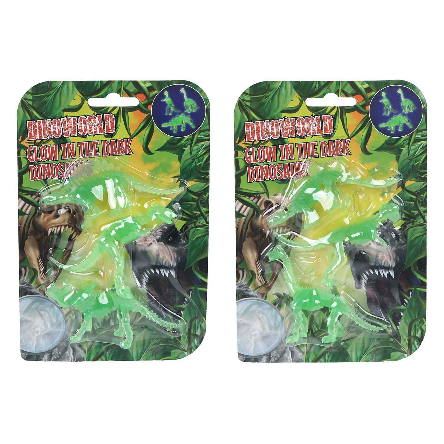 Dinoworld dinosauro 3D che si illumina al buio - 3 pz.