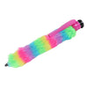 Glamour fluffy jumbo regenboog pen - 28cm