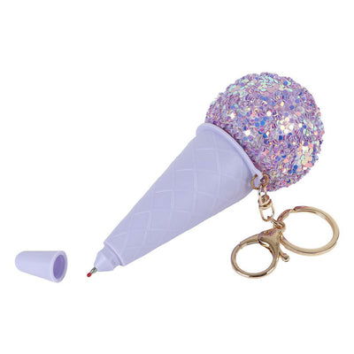 Gelato con penna glamour sul portachiavi