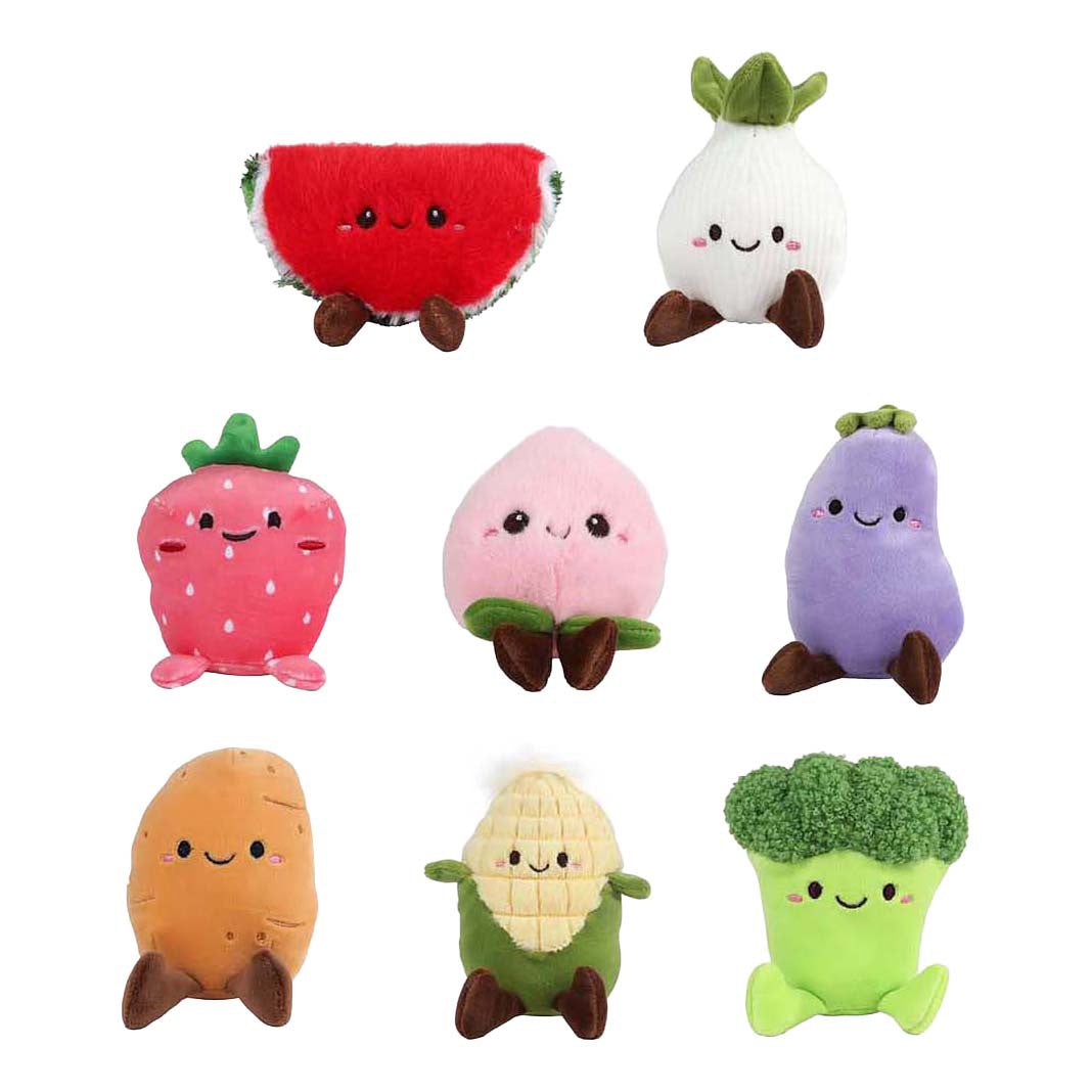 Soffice menù di frutta e verdura in peluche - 12-14 cm