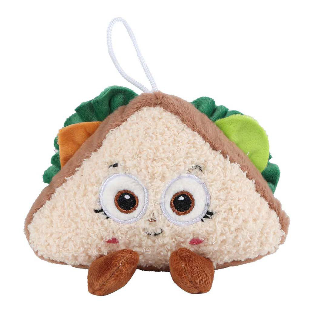 Fluffy menu food pluchen knuffeltje - 13cm