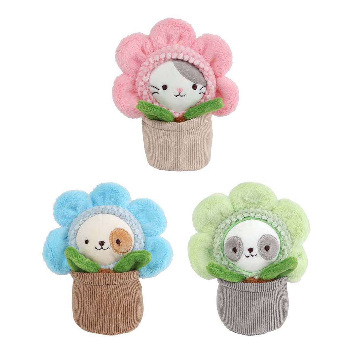 Peluche gato en maceta Llévame a casa - 16cm