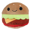 Soffice borsa porta menù con 4 hamburger di peluche - 40 cm