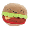 Soffice borsa porta menù con 4 hamburger di peluche - 40 cm