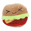 Soffice borsa porta menù con 4 hamburger di peluche - 40 cm