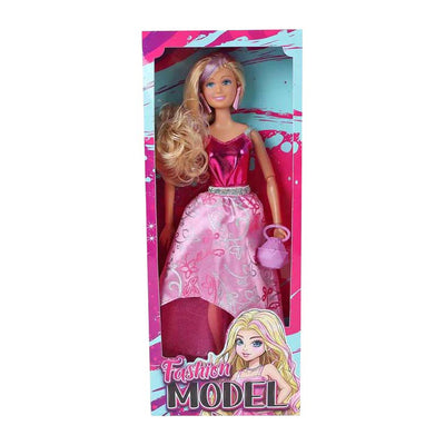 Muñeca modelo con vestido de noche.