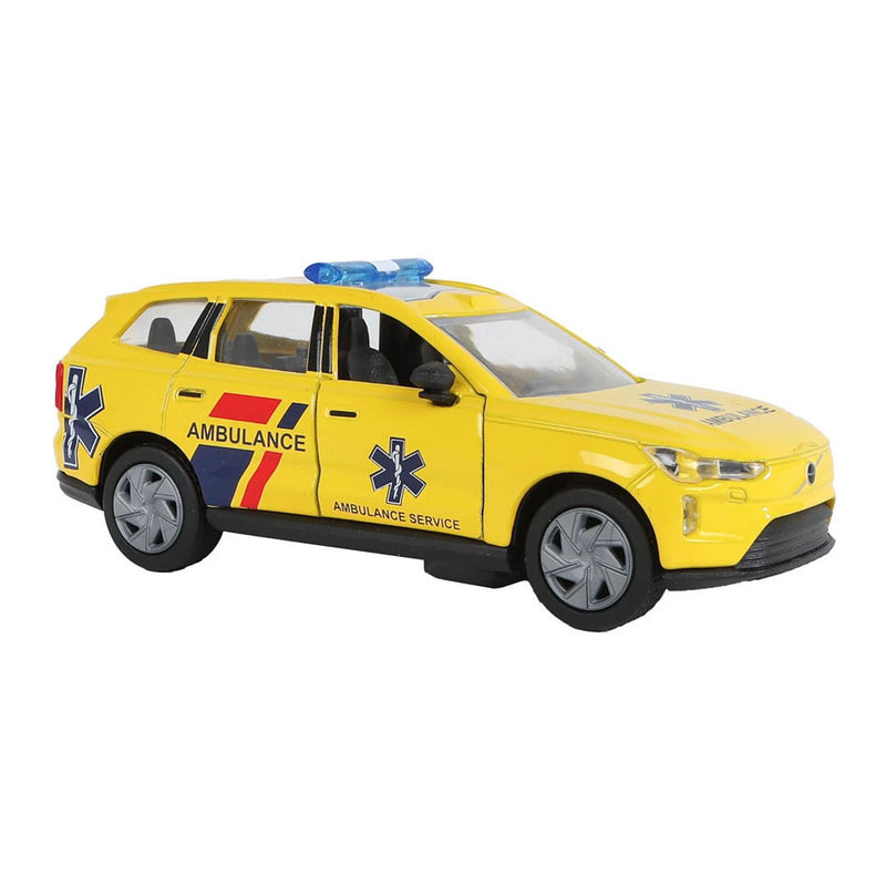 Ambulanza per bambini con mappamondo volvo ex90 nl pressofusa con luci e suoni