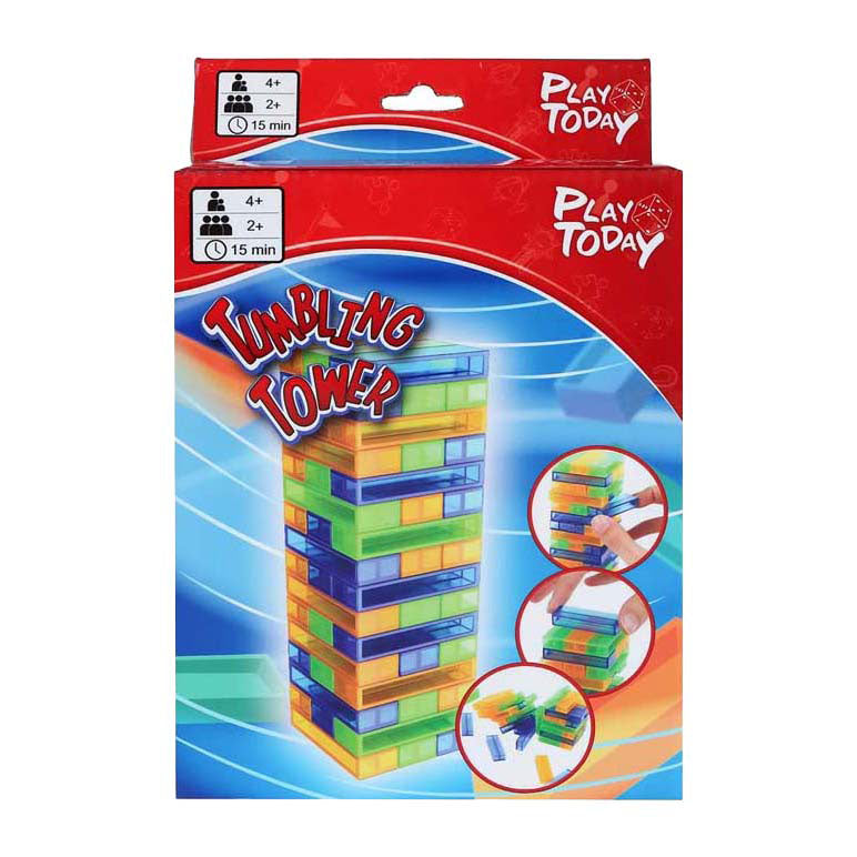 Juega hoy torre apilable transparente, 45 piezas
