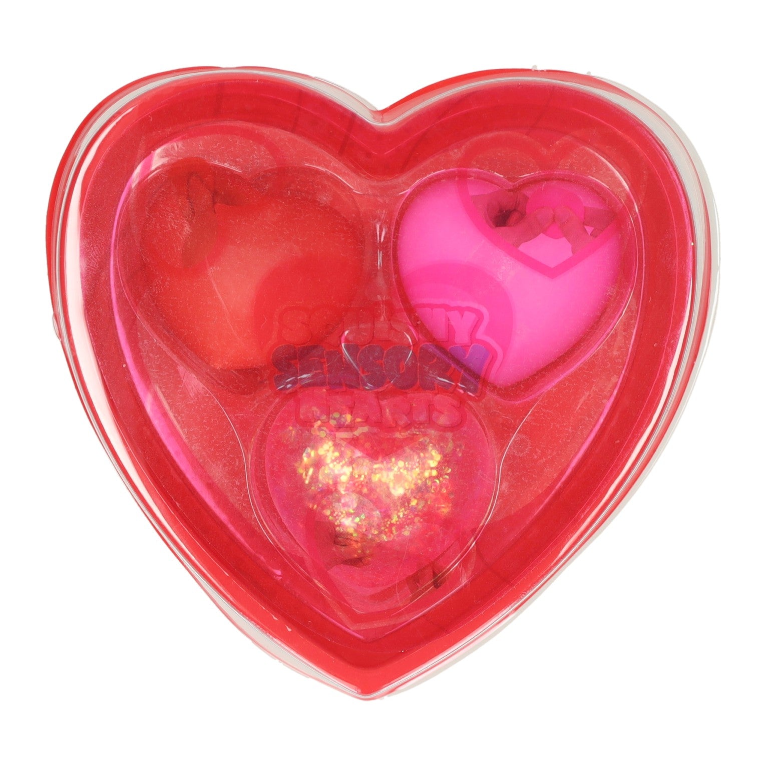Cuori sensoriali squishy 4cm - 3pz.