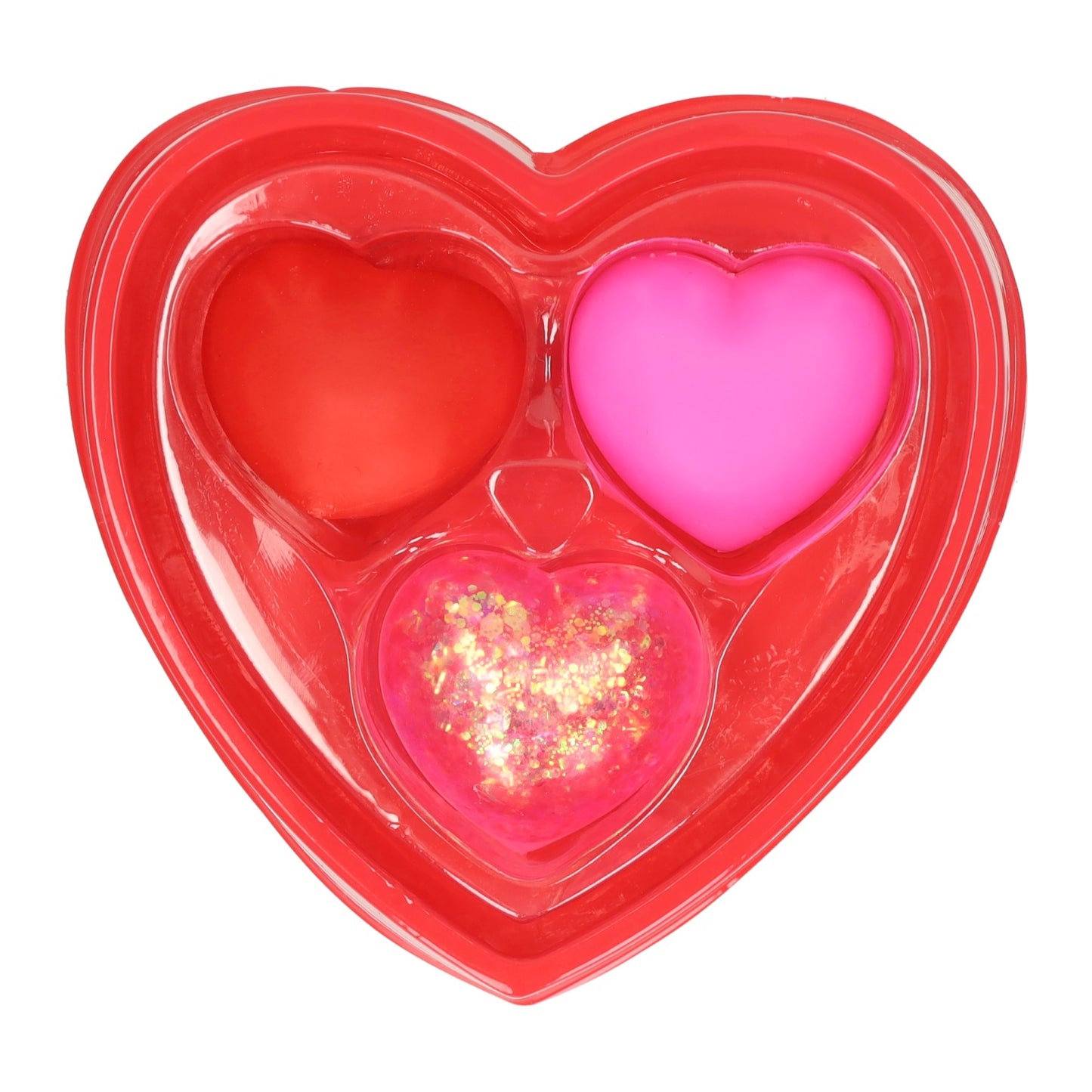 Cuori sensoriali squishy 4cm - 3pz.