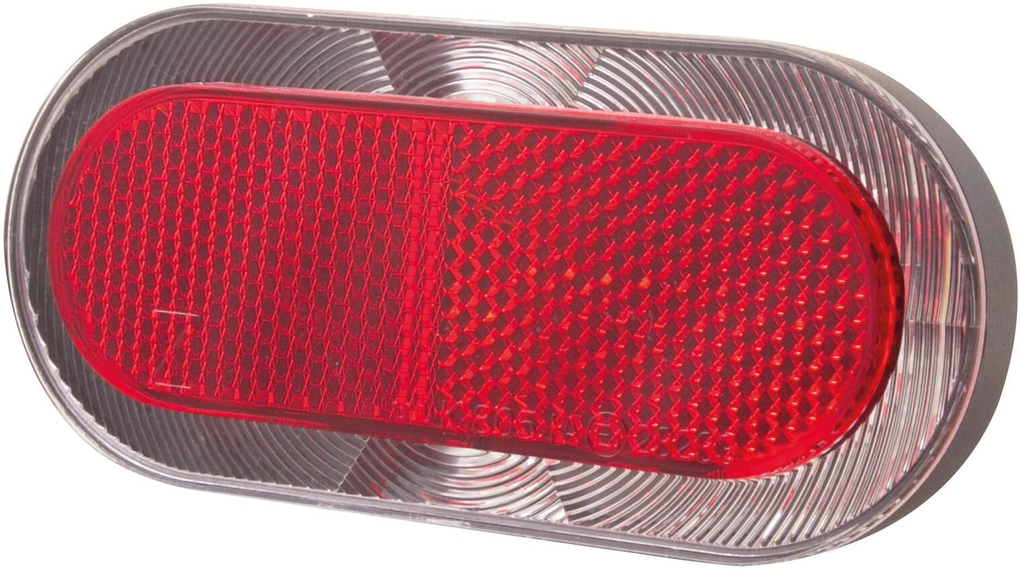 Luce posteriore ELIPS XB LED LED a batteria 80 mm di rosso