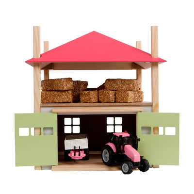 Kids Globe Globe Wooden Hay Mountain con almacenamiento 1:32 Rosa