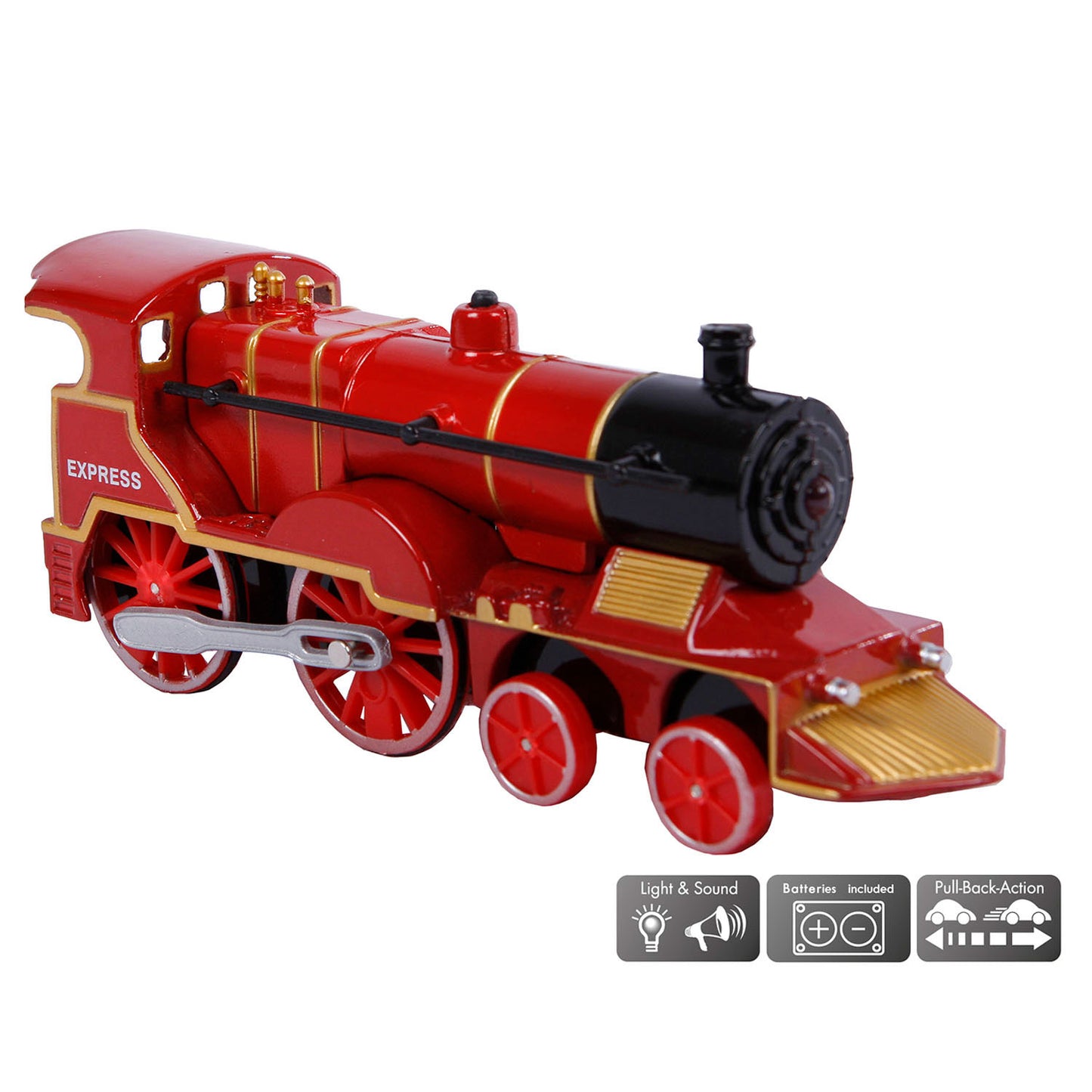 Locomotora de 2 play-fast con luz y sonido, 14 cm