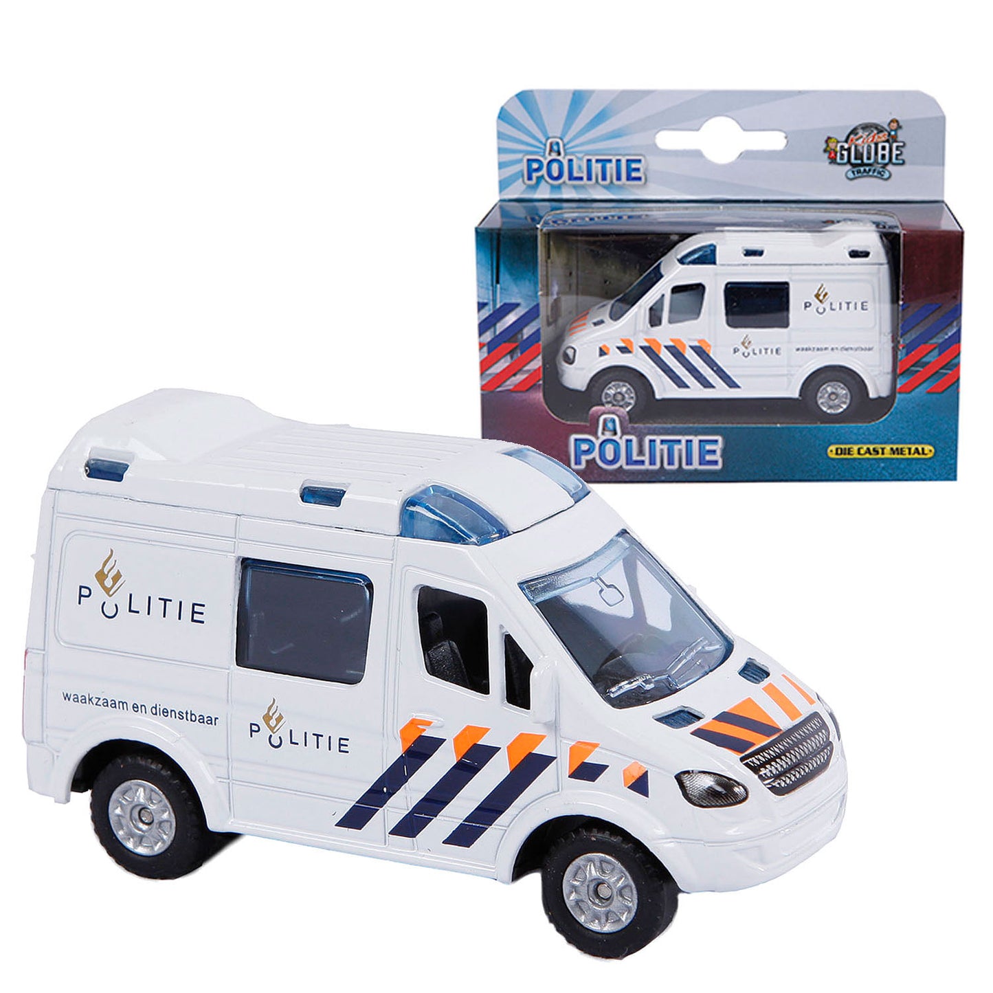 Kids Globe Die Cast Police Car NL, 8 cm