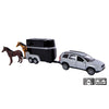 Kids Globe Die Cast Volvo XC90 con remolque de caballos, 27 cm