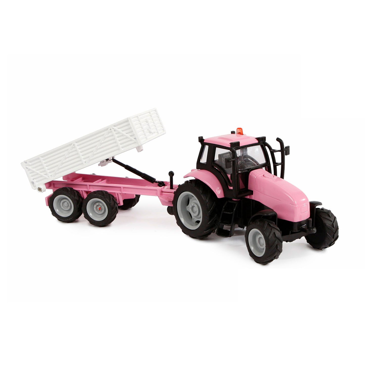 Kids globe tractor met aanhanger die cast rose l g