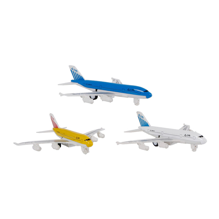 2-play Die-Cast Pull Back Aircraft, 14cm