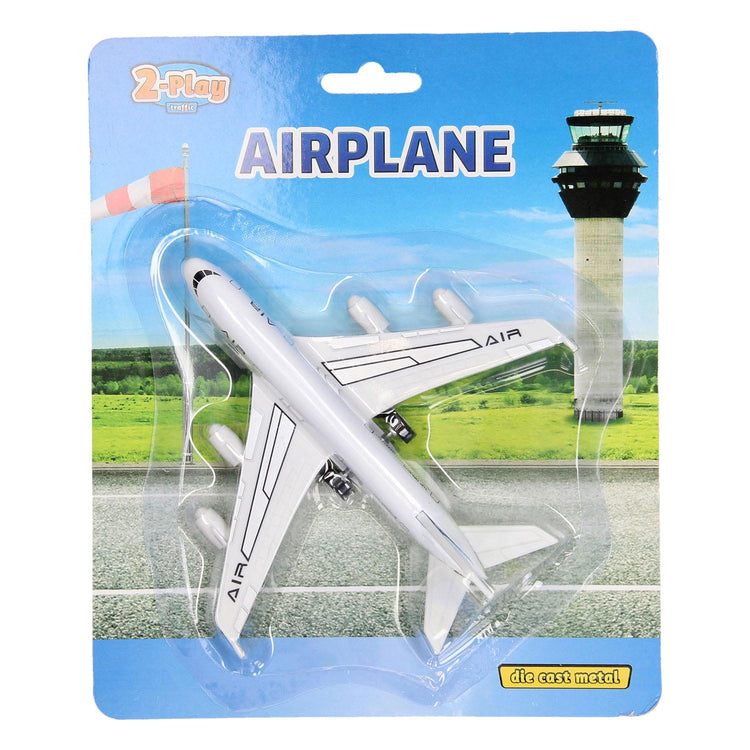 2-play Die-Cast Pull Back Aircraft, 14cm