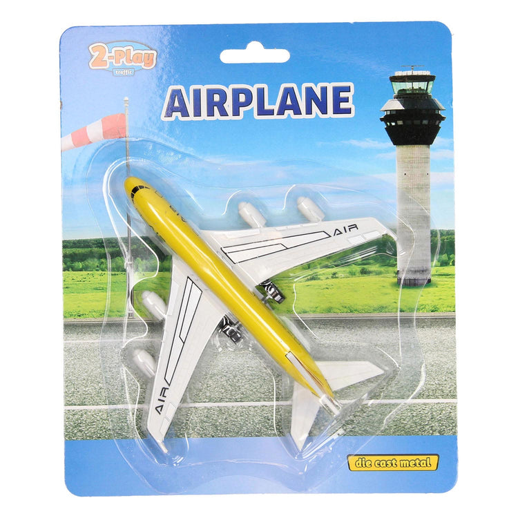 2-play Die-Cast Pull Back Aircraft, 14cm