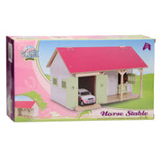 Kids Globe Globe Horse Stable Pink With 2 Boxes And Storage 1:32 - afbeelding 2