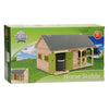 Kids Globe Globe Globe Horse Estable con 2 cajas y almacenamiento 1:32