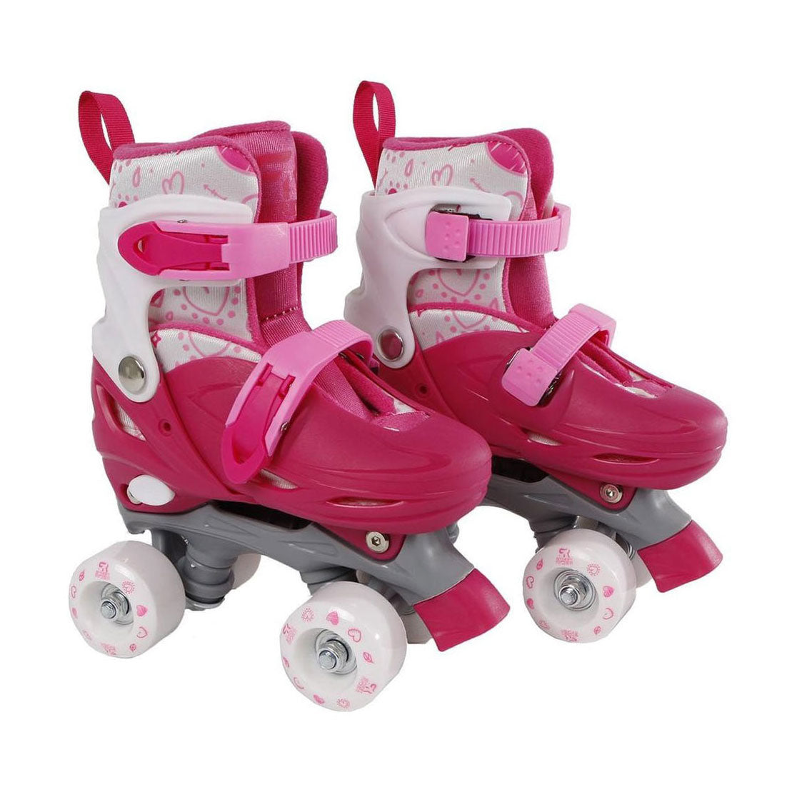 Patinillos de rodillos de streing Rider Rosa ajustable, tamaño 31-34