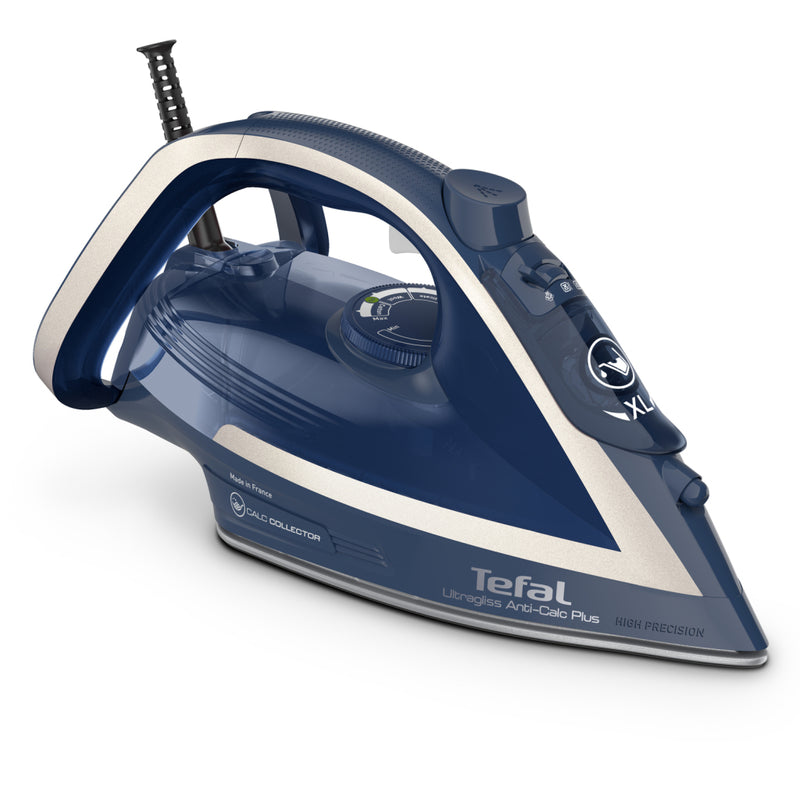 Plancha de vapor Tefal fv6830 ultragliss antical plus azul plata