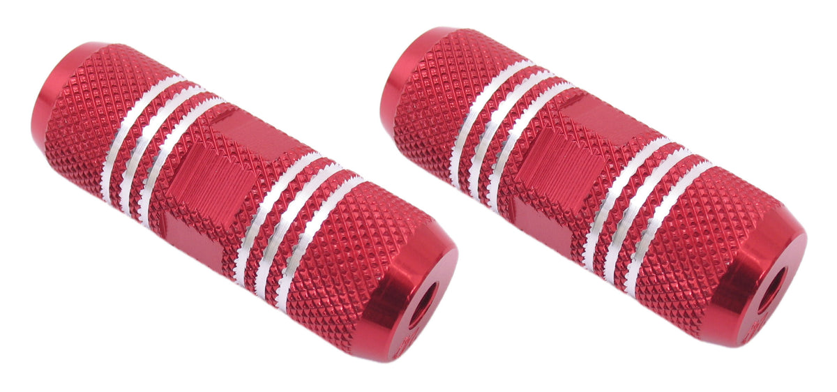 Edge footrest set Freestyle 80 mm on 3 8 axle red