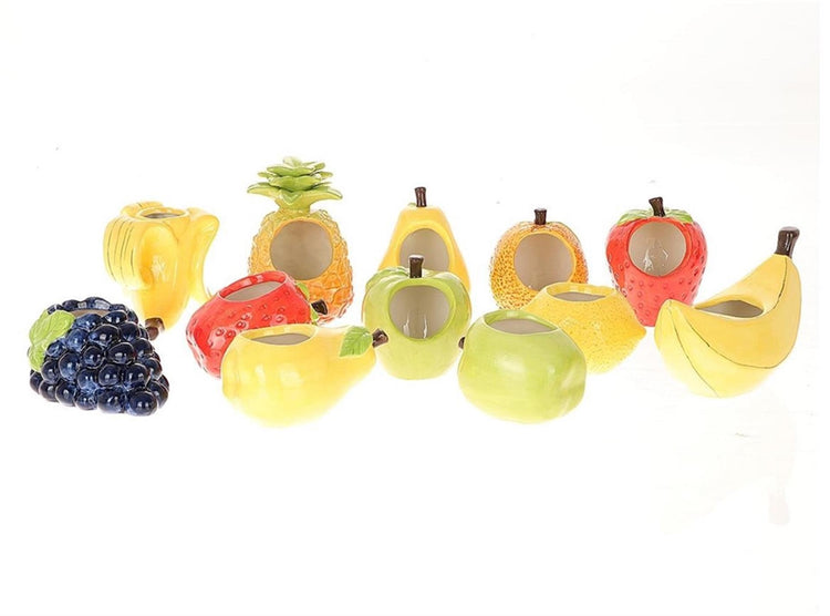 Hbx natural living bloempot vaas fruit o.a. banaan, druif