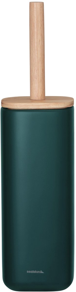 Sealskin mind - scopino per WC - scopino per WC con supporto - freestanding - FSC - aspetto legno verde scuro