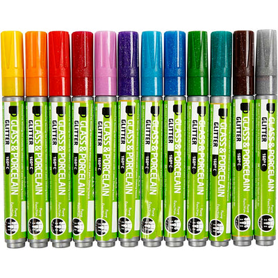 Rotuladores Kreul para vitrocerámica, grosor de trazo 2-4 mm, semiopacos, varios colores, 72 unidades 1 caja