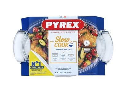 Pyrex oven dish oval with lid 5.8l